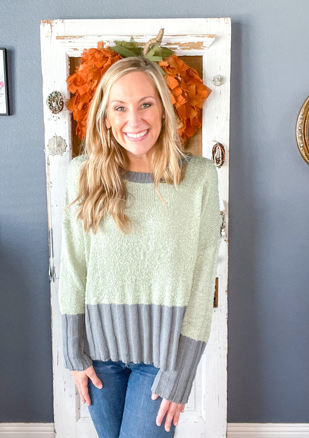 Color Split Sweater