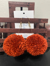 Load image into Gallery viewer, Rylie Pom Pom Earrings - Pumpkin Spice
