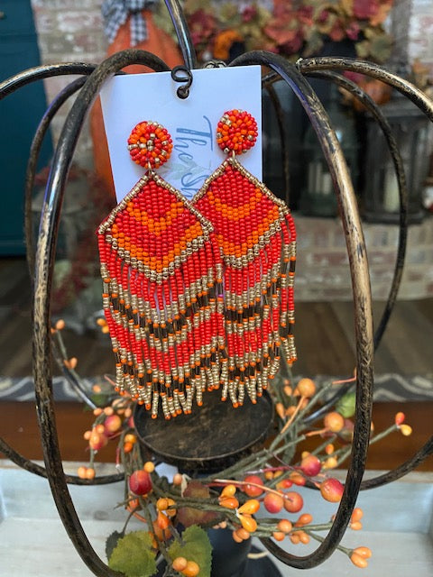 Indian Paintbrush Earring