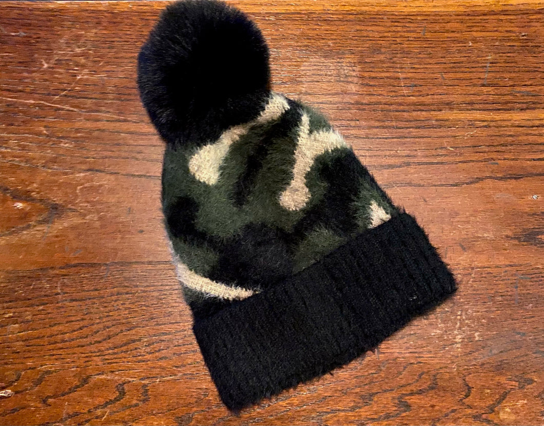 Camo Pom Pom Beanie